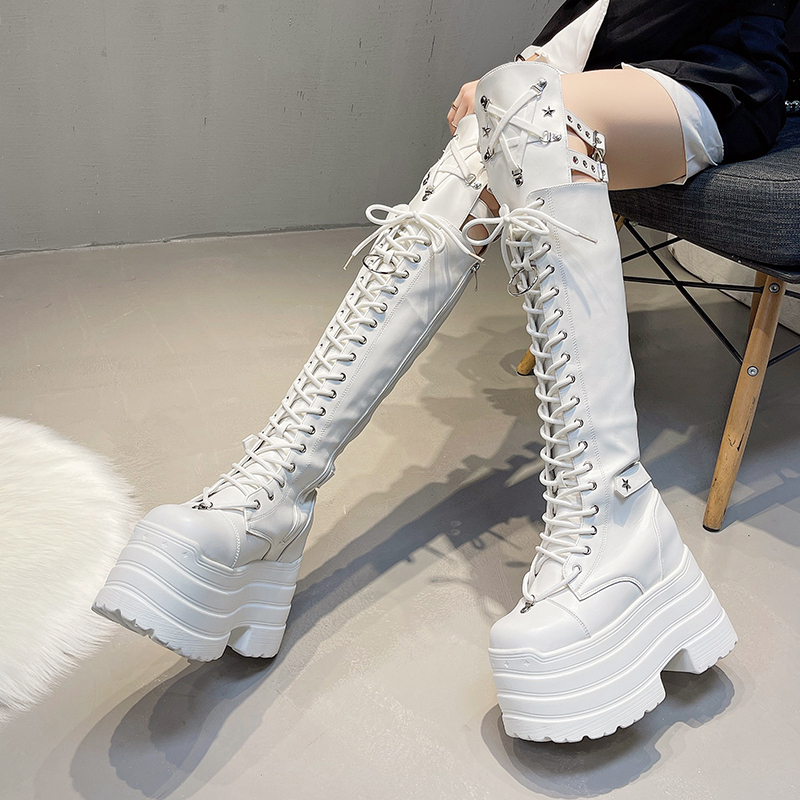 Pipe Bending Spring - Punk Women Boots Ladies Cosplay High