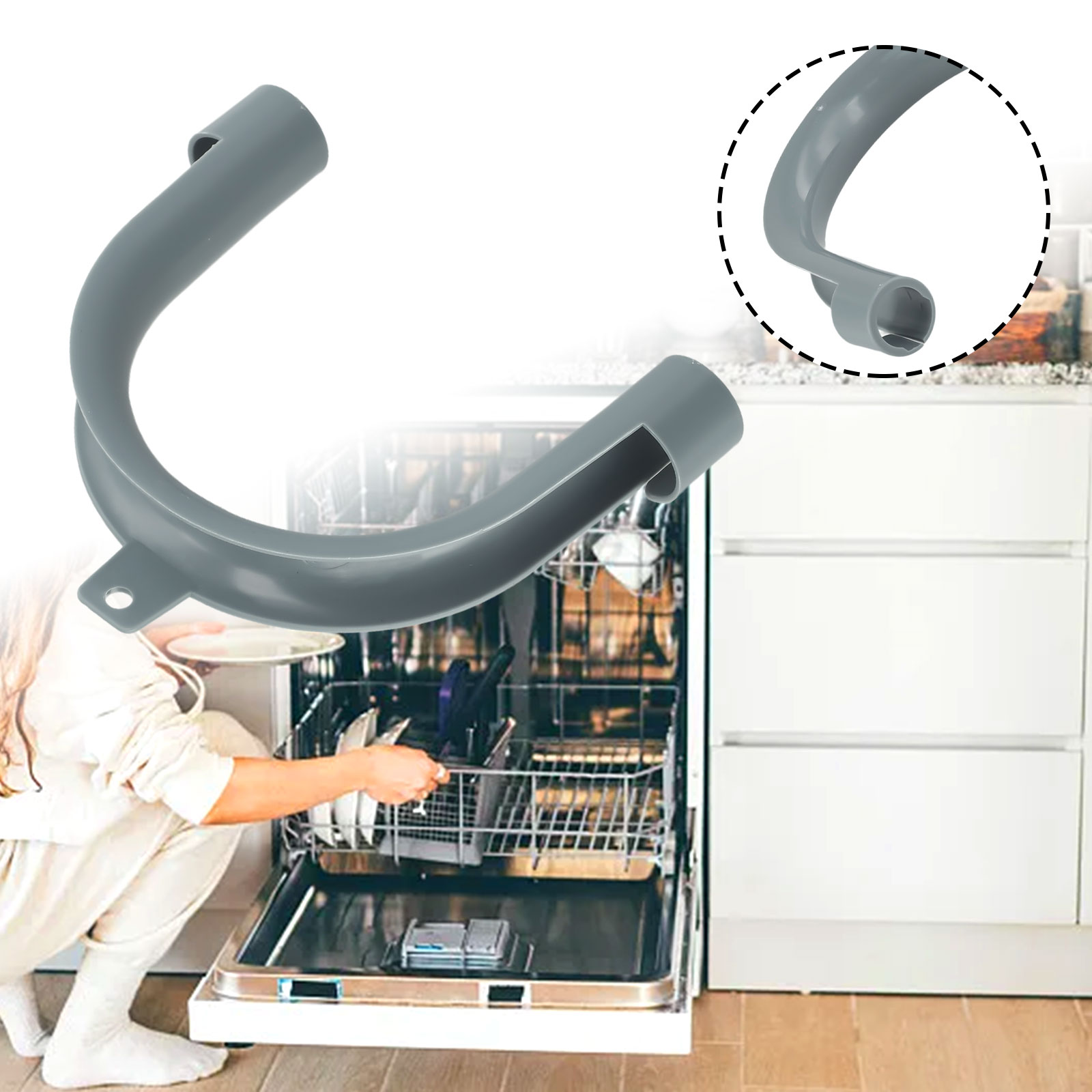 Drain Pipe Clip - U-Shape Drain Hose Guide Assembly Fits