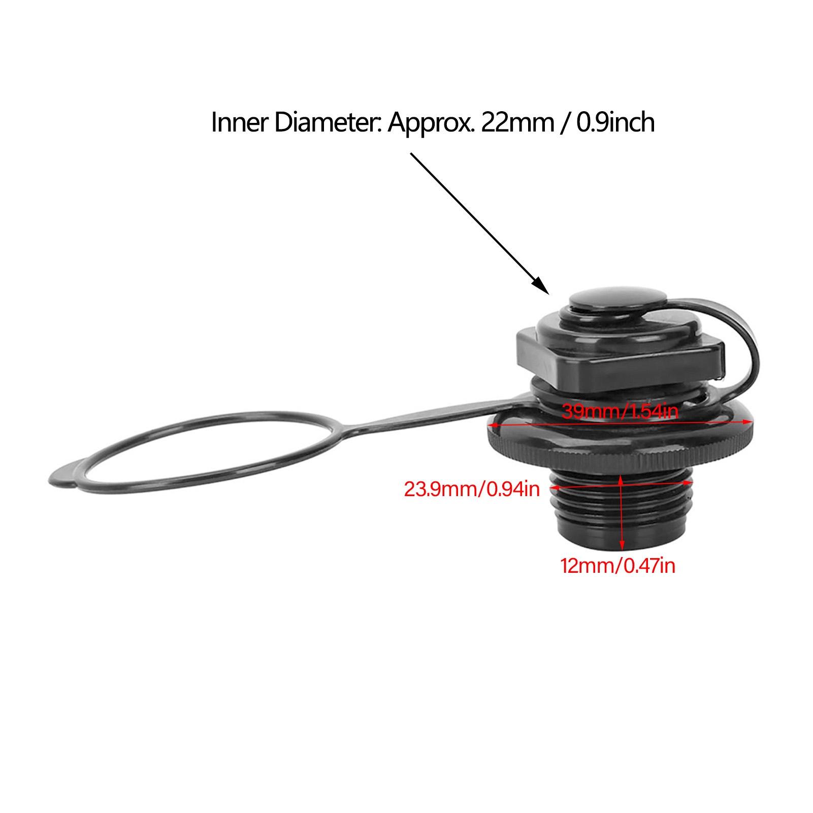 23.9mm Black Plastic Inflatabl - Float Ball Valve review and price