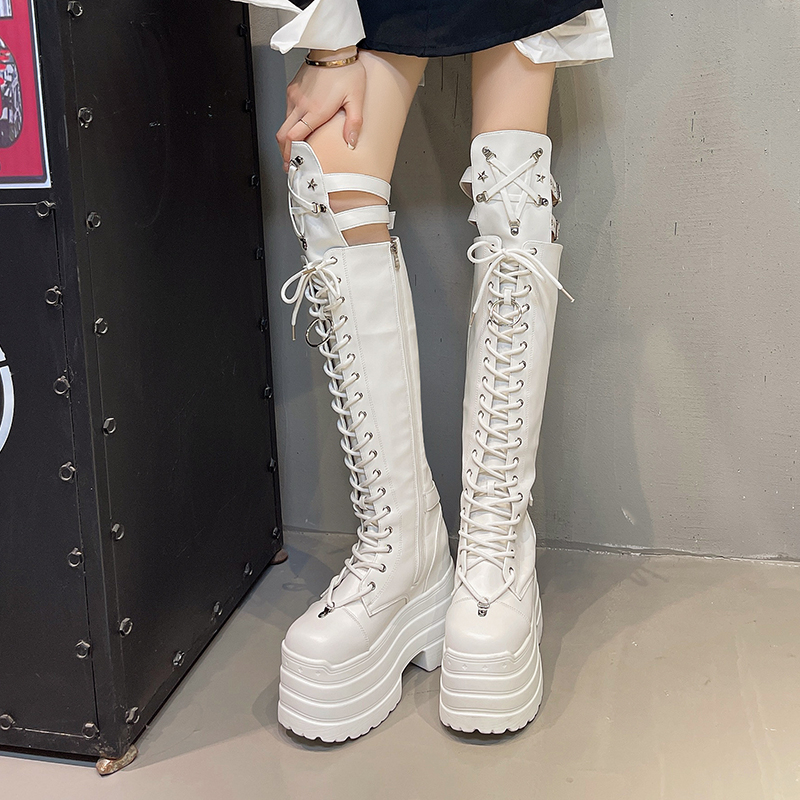 Punk Women Boots Ladies Cospla - Pipe Bending Spring review and price