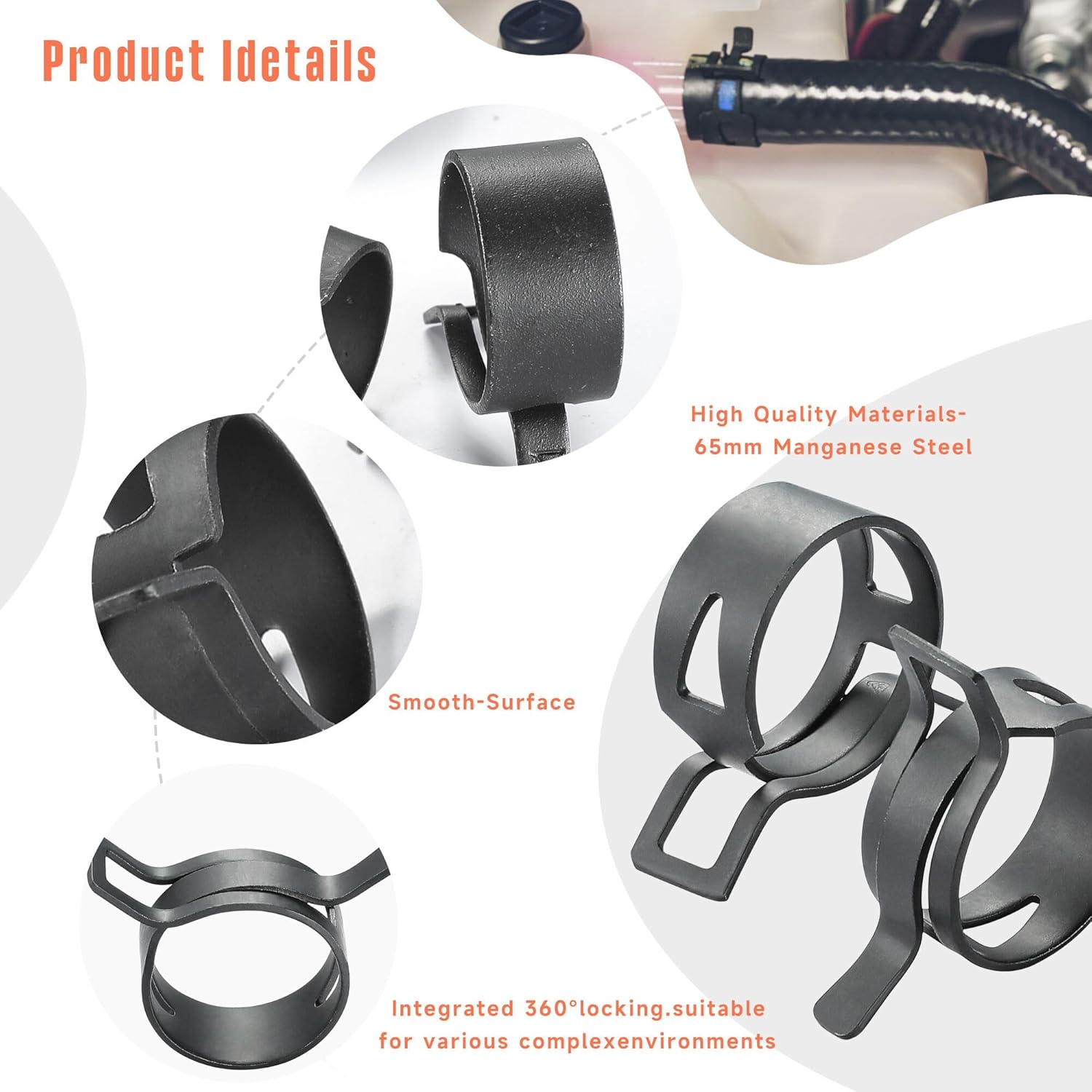 24pcs Hose Spring Clamp Clips  - Drain Pipe Clip review and price