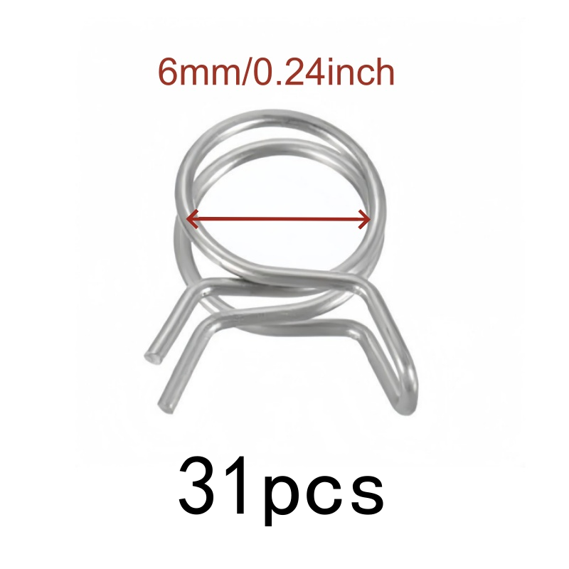 31Pcs 6mm Double Wire Clips, S - Drain Pipe Clip review and price