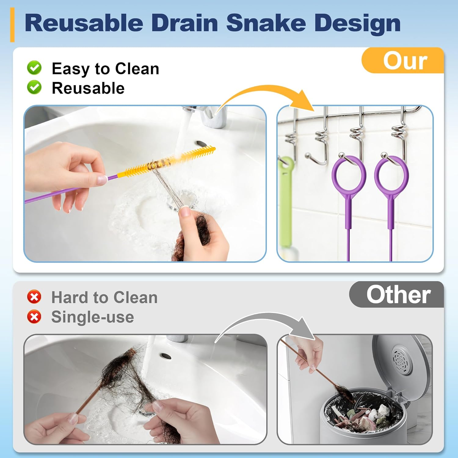 35-Inch Drain Snake Hair Clog  - Drain Snake Flexible review and price