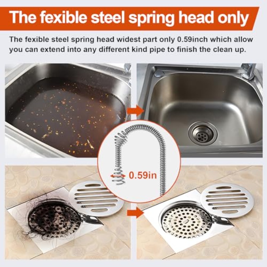 【Spot goods】KINGLEV Drain Snak - Drain Snake Flexible review and price